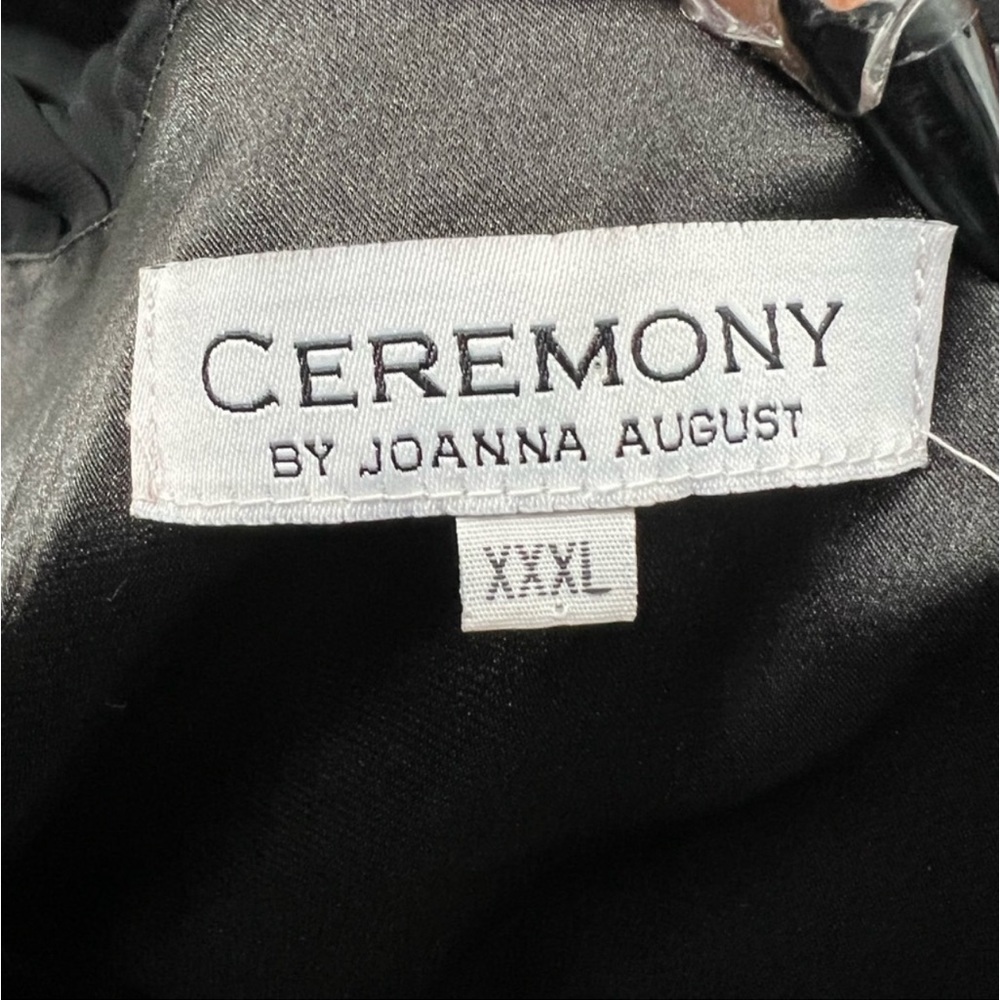 Joanna August Ceremony Newbury Chiffon Wrap Dress Black Long gown bridesmaid 3x - Picture 3 of 6